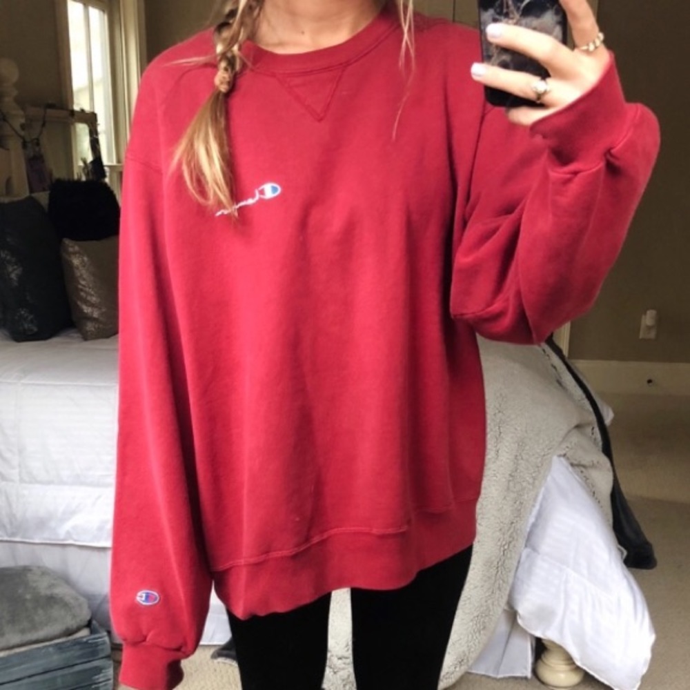 red champion sweatshirt